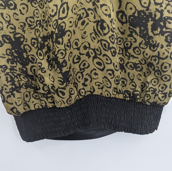 Bebe Silk Printed Beaded Open Shoulder Top Blouse - Picture 6 of 10